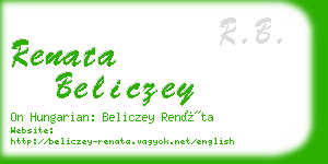 renata beliczey business card